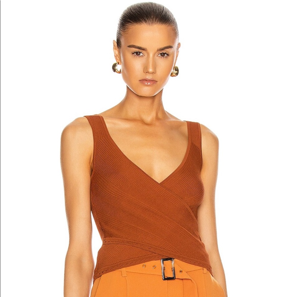 JONATHAN SIMKHAI
Jada Wrap Top
Color: Toffee